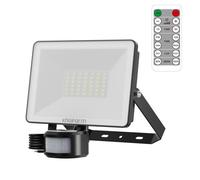 KNOFARM 30W 3000LM Projecteur LED Extérieur Blanc 6000K avec détecteur de mouvement-IR Télécommande-Spot LED Extérieur IP65 étanche