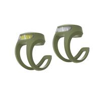 Knog Frog Usb Twinpack Light Set Argenté 40 / 20 Lumens Jacket Green