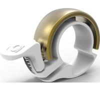 Knog OI Classic Petite Cloche De Vélo, 22.2, Laiton/Blanc