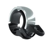 Knog Oi Classic Small Klein Fahrrad Klingel 22,2mm Bike Bell Glocke Design Slim MTB Laut Ringförmig, KNCS, Farbe Schwarz Silber