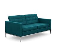 KNOLL canapé à 2 places FLORENCE en tissu (Ultrasuede Alpine - Revêtement Cat. A et structure en acier chromé)
