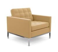 KNOLL fauteuil FLORENCE en tissu (Circa Camel - Revêtement Cat. C et structure en acier chromé)