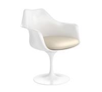 Knoll International Chaise avec accoudoirs Saarinen Tulip - Alpaca 01 - ivory - blanc