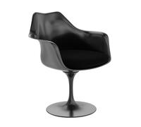 Knoll International Chaise avec accoudoirs Saarinen Tulip - Alpaca 12 - black - noir