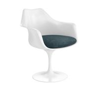 Knoll International Chaise avec accoudoirs Saarinen Tulip - blanc - Eva 172 - acier