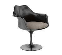 Knoll International Chaise avec accoudoirs Saarinen Tulip - Eva 177 - beige - noir