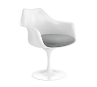 Knoll International Chaise avec accoudoirs Saarinen Tulip - Hallingdal 65 (166) - black white - blanc