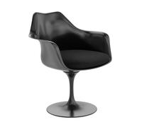 Knoll International Chaise avec accoudoirs Saarinen Tulip - Hallingdal 65 (180) - coal - noir