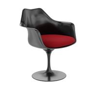 Knoll International Chaise avec accoudoirs Saarinen Tulip - Hallingdal 65 (674) - red - noir