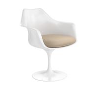 Knoll International Chaise avec accoudoirs Saarinen Tulip - Tonus 4 (135) - sand - blanc
