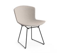 Knoll International Chaise Bertoia Side - Rembourré - Cato - gris sable - revêtement rilsan noir