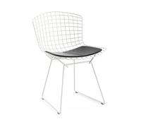 Knoll International Chaise Bertoia Side - Vinyl - noir - revêtement rilsan blanc