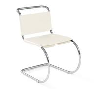 Knoll International Chaise MR Side - Cuir de vachette blanc