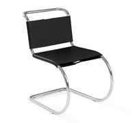 Knoll International Chaise MR Side - Cuir de vachette noir