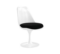 Knoll International Chaise Saarinen Tulip - Alpaca 12 - black - blanc