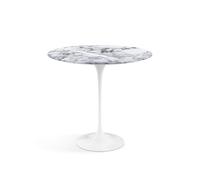 Knoll International Table d'appoint Saarinen - Oval - Marbre Arabescato-très brillant - blanc