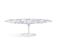 Knoll International Table de salle à manger Saarinen - oval - blanc - Marbre Arabescato-satiné/mat - oval 244 x 137 cm