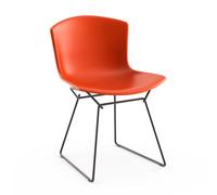 KNOLL set de 2 chaises BERTOIA Anniversary Edition (Structure noire / Coque orange - Acier verni / Polypropylène)