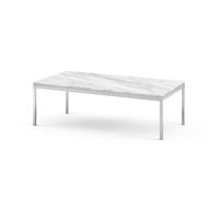 KNOLL table basse FLORENCE KNOLL 114 x 57 x H 35 cm (Marbre Statuarietto - Acier chromé poli)