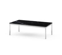 KNOLL table basse FLORENCE KNOLL 114 x 57 x H 35 cm (Marmo Nero Marquina - Acier chromé poli)