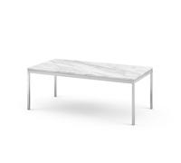KNOLL table basse FLORENCE KNOLL 114 x 57 x H 43 cm (Marbre Statuarietto - Acier chromé poli)