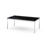 KNOLL table basse FLORENCE KNOLL 114 x 57 x H 43 cm (Marmo Nero Marquina - Acier chromé poli)