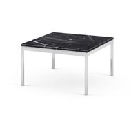 KNOLL table basse FLORENCE KNOLL 60 x 60 x H 35 cm (Marmo Nero Marquina - Acier chromé poli)