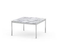 KNOLL table basse FLORENCE KNOLL 75 x 75 x H 35 cm (Marbre guillochée - Acier chromé poli)