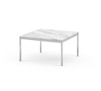 KNOLL table basse FLORENCE KNOLL 75 x 75 x H 35 cm (Marbre Statuarietto - Acier chromé poli)