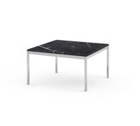 KNOLL table basse FLORENCE KNOLL 75 x 75 x H 35 cm (Marmo Nero Marquina - Acier chromé poli)