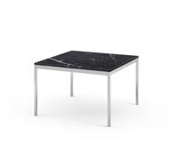 KNOLL table basse FLORENCE KNOLL 75 x 75 x H 48 cm (Marmo Nero Marquina - Acier chromé poli)