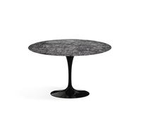 KNOLL table ronde lounge TULIP Ø 107 cm collection Eero Saarinen (Base noire / plateau gris Carnico - marbre et aluminium)