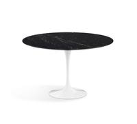KNOLL table ronde TULIP Ø 120 cm collection Eero Saarinen (Base blanche / plateau Noir Marquin satiné - marbre et aluminium)