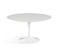 KNOLL table ronde TULIP Ø 137 cm collection Eero Saarinen (Base blanche / plateau blanc - Plastique laminé et alluminium)