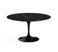 KNOLL table ronde TULIP Ø 137 cm collection Eero Saarinen (Base noire / plateau Noir Marquin satiné - marbre et aluminium)