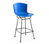 KNOLL tabouret hauteur comptoir BERTOIA Anniversary Edition (Structure noire / Coque bleu - Acier verni / Polypropylène)