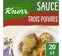KNOOR - Sauce Express aux Trois Poivres, Saveur Intense et Épices Authentiques (Sachet 32g) - Le lot de 4