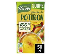 KNOOR - Soupe Veloutée Réconfortante au Potiron, Texture Onctueuse et Saveurs Intenses (Brique 50cl) - Lot de 4 - vendu par Lot