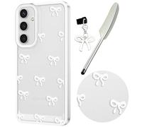 Knoowcase Coque pour Samsung Galaxy A16 5G Motif Nœud Papillon Mignon Transparente Souple TPU Antichoc Coque de Téléphone pour Galaxy A16 5G Femmes Filles, Ajustement Slim Bumper Silicone Coque