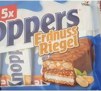 Knoppers ErdnussRiegel, Barres Chocolatées au Lait avec Crème et Cacahuètes, Pack de 5, 200g