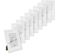 ️KNOR®️ Cadre photo 13x18cm BLANC, lot de 9 cadres pour posters, cadres photo, cadres pour photos, verre acrylique incassable, Picture Frame 13X18, à suspendre & à poser Collection Isabella