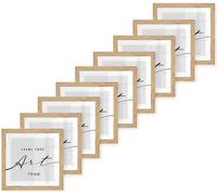 ️KNOR®️ Cadre photo 20x20 cm Beige, lot de 9 cadres pour posters, cadres photo, cadres pour photos, verre acrylique incassable, Picture Frame 20X20, à suspendre & à poser Collection Isabella