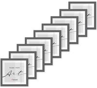 ️KNOR®️ Cadre photo 20x20 cm Gris, lot de 9 cadres pour posters, cadres photo, cadres pour photos, verre acrylique incassable, Picture Frame 20X20, à suspendre & à poser Collection Isabella
