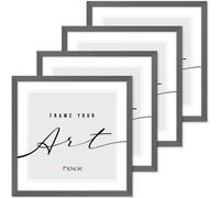 ️KNOR®️ Cadre photo 30x30 cm Gris, lot de 4 cadres pour posters, cadres photo, cadres pour photos, verre acrylique incassable, Picture Frame 30x30, à suspendre & à poser Collection Isabella