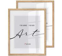 ️KNOR®️ Cadre photo 40x50 cm Beige, lot de 2 cadres pour posters, cadres photo, cadres pour photos, verre acrylique incassable, Picture Frame 40x50, à suspendre & à poser Collection Isabella