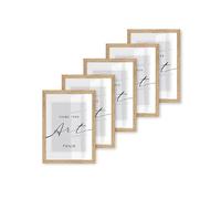 KNOR Lot de 10 cadres photo, 24 x 30 cm, beiges, en verre acrylique incassable, à suspendre, en plastique recyclé, 24 x 30 cm,
