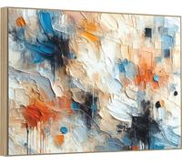 KNOR WALL ART Peinture sur toile dans un cadre en toile 60x90 Pinceau énergie