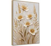 KNOR WALL ART tableau 70X100 cm dans un cadre profond sur toile Golden Melody