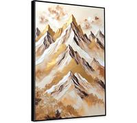 KNOR WALL ART toile 60x90 Pics de montagne sur cadre toile