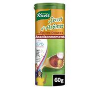 KNORR - Assaisonnement Épicé Doux pour Sublimer Vos Plats, Texture Fine et Saveurs Intenses (Boîte 60g) - Le Lot De 4